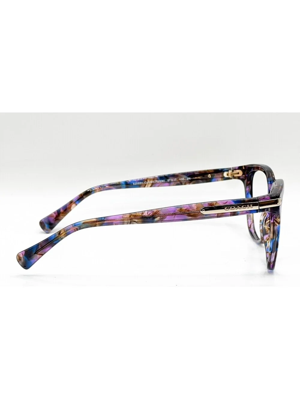 Coach Hc 8132 52888H Purple Confetti Tortoise Authentic Eyeglasses 57-17-135